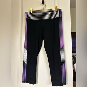 Stylish Black and Purple Workout Leggings